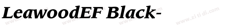 LeawoodEF Black字体转换